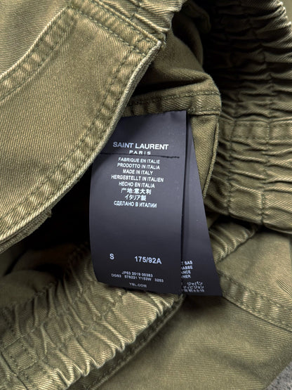 SS2019 Saint Laurent ‘Bat Pin’ Military Jacket