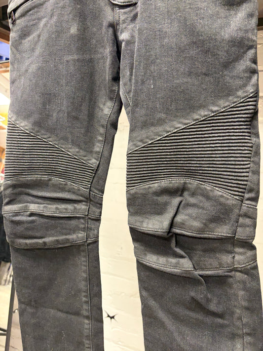 Balmain Waxed Black Skinny Cut Biker Denim