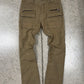 Balmain Brown Zip Cargo Pocket Denim