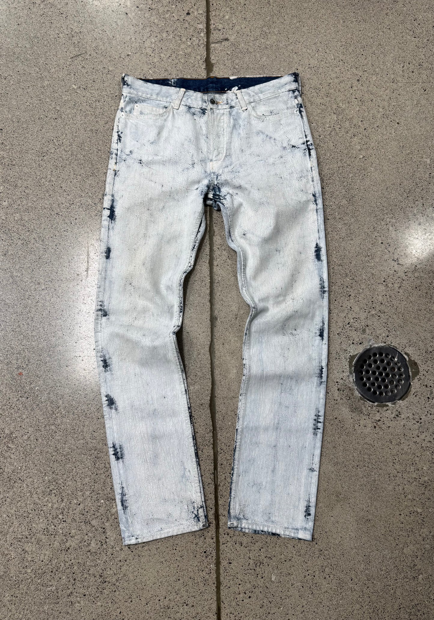 2012 Maison Margiela x H&M ‘Paint Coated’ White Denim