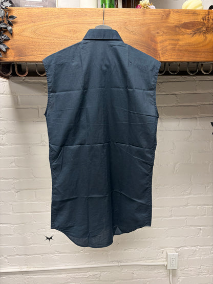 SS2009 Dior Homme Frilled Button Up Sleeveless Shirt