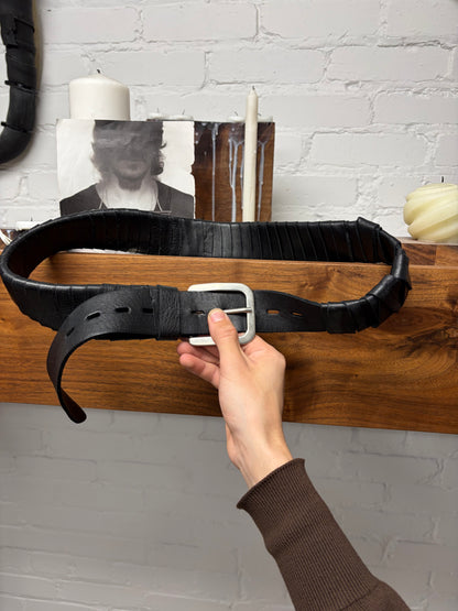 Ann Demeulemeester ‘Armadillo’ Layered Leather Wrapped Belt