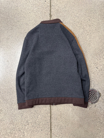 Dirk Bikkembergs ‘Cable Knit’ Zip-Up Sweater