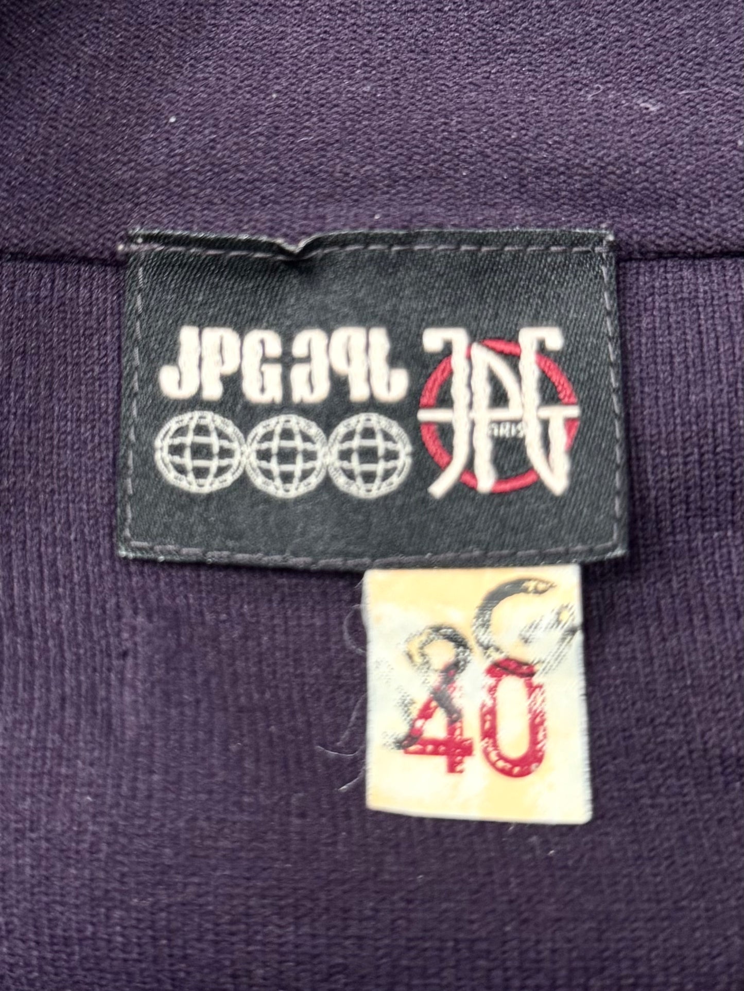 Jean Paul Gaultier Ribbed Purple Track Jacket