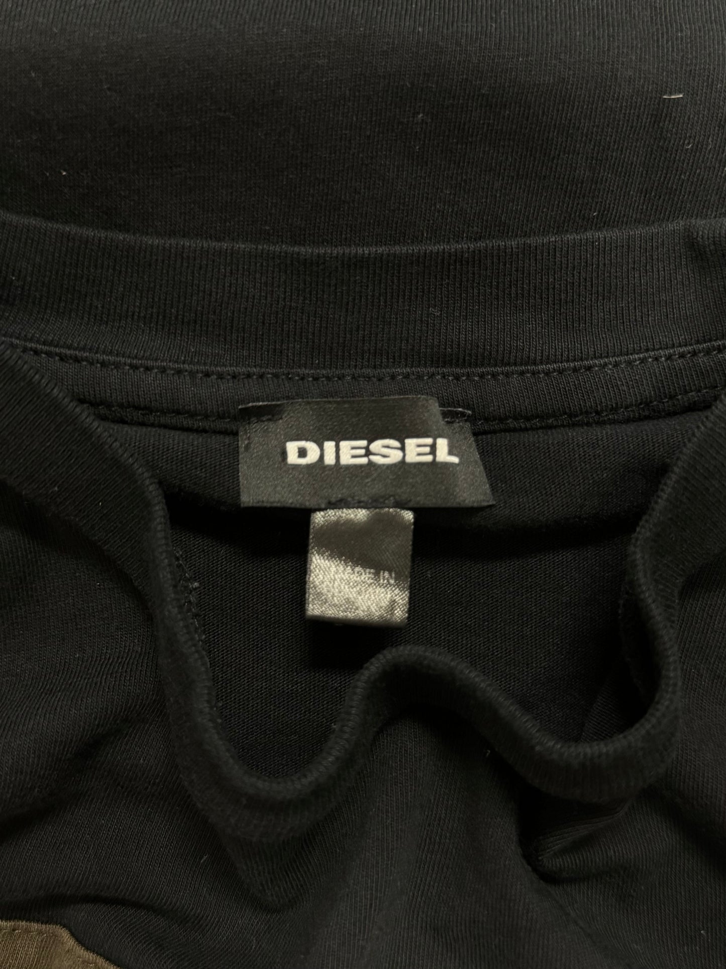 Diesel Camo Logo Black Graphic T-Shirt