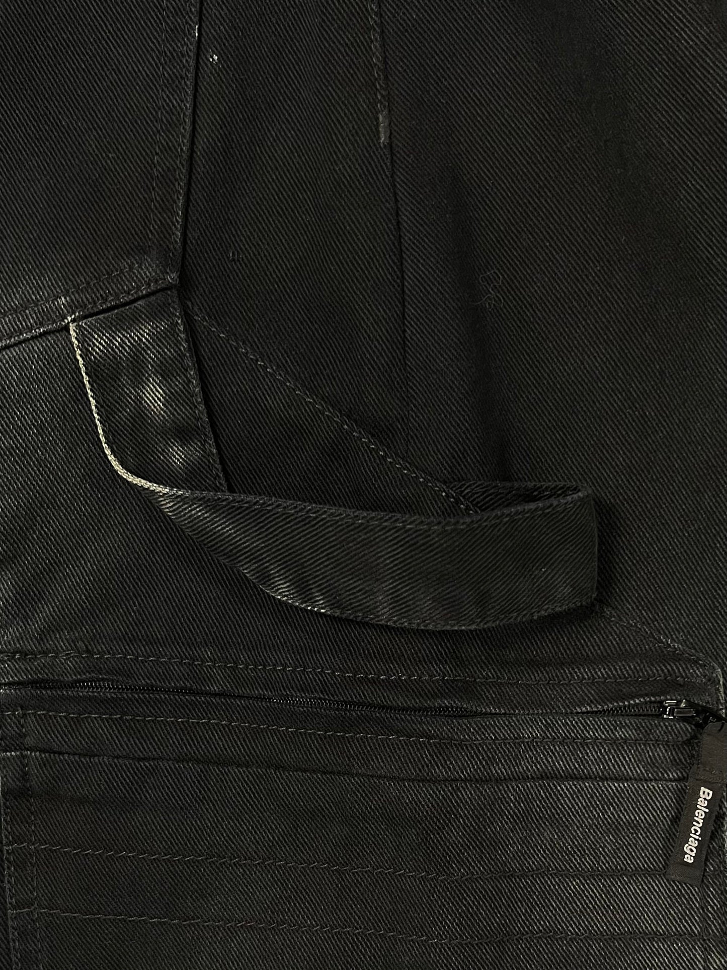Balenciaga Faded Blue Wide Leg Carpenter Denim
