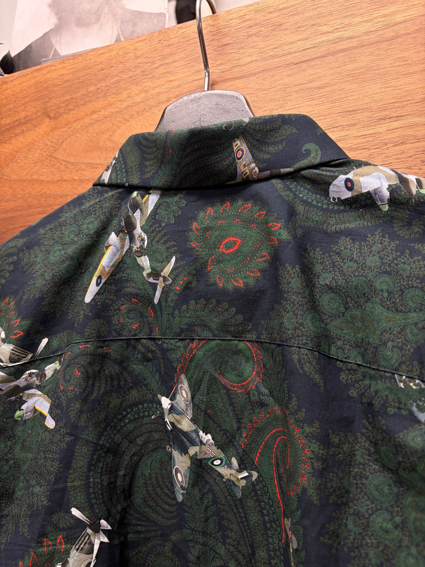 Givenchy by Ricardo Tisci ‘Planes n’ Paisley’ Full Print Button Up Shirt