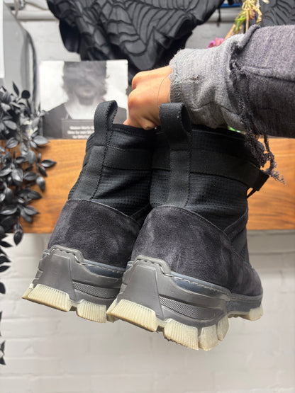 Loewe Black Suede High Top Athletic Hiking Boots