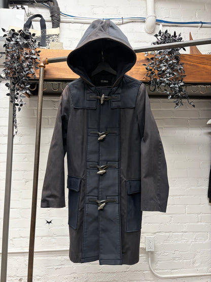 AW2006 Raf Simons ‘Metal Toggle’ Panelled Plum/Brown Trench Coat