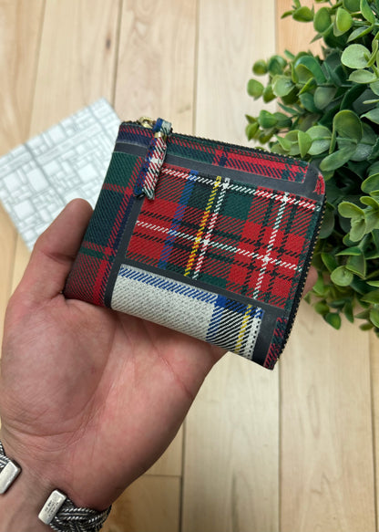 Comme Des Garçons Plaid Patchwork Wallet