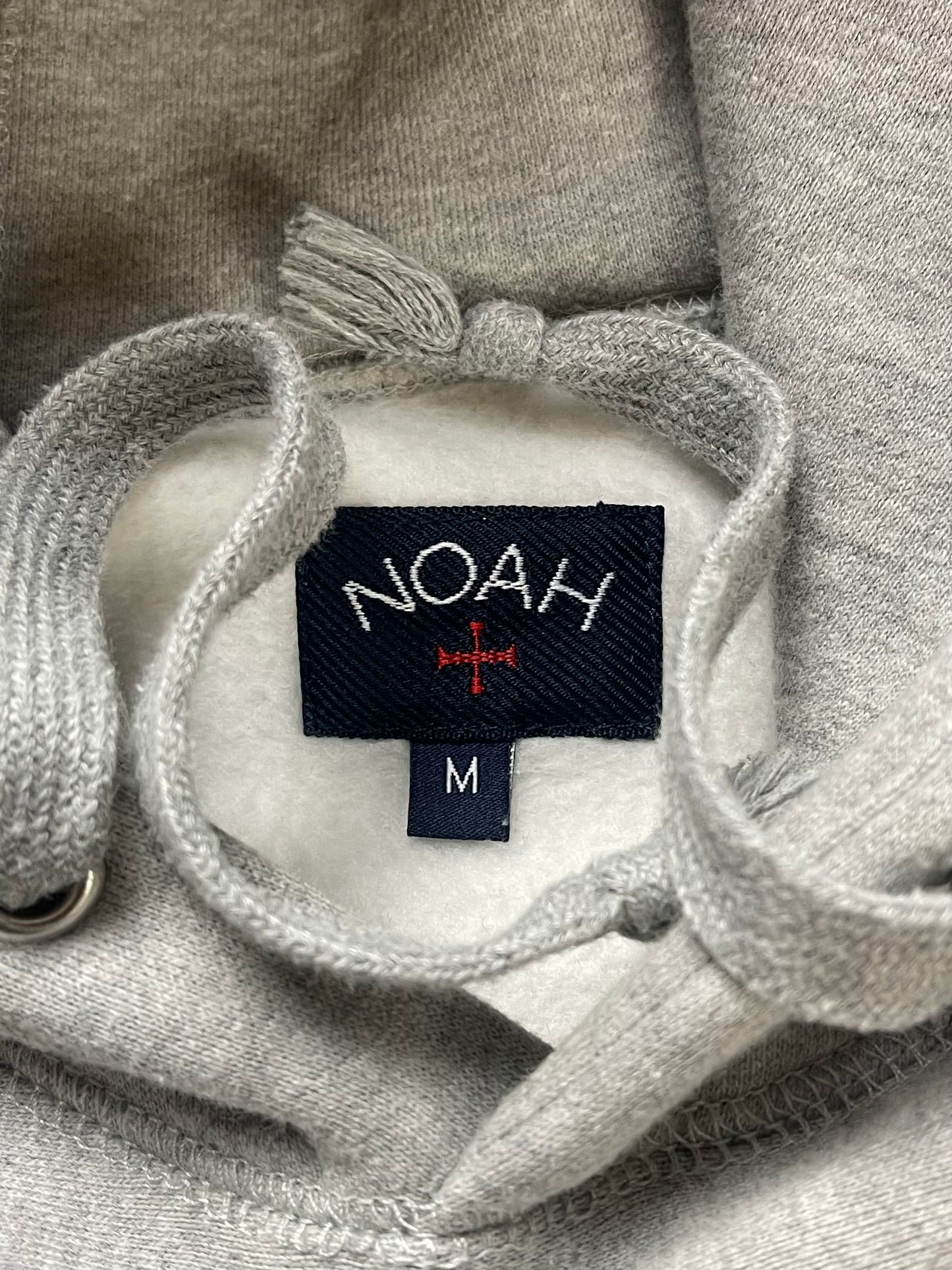 Noah Cross Logo Hooded Heather Grey Hoodie