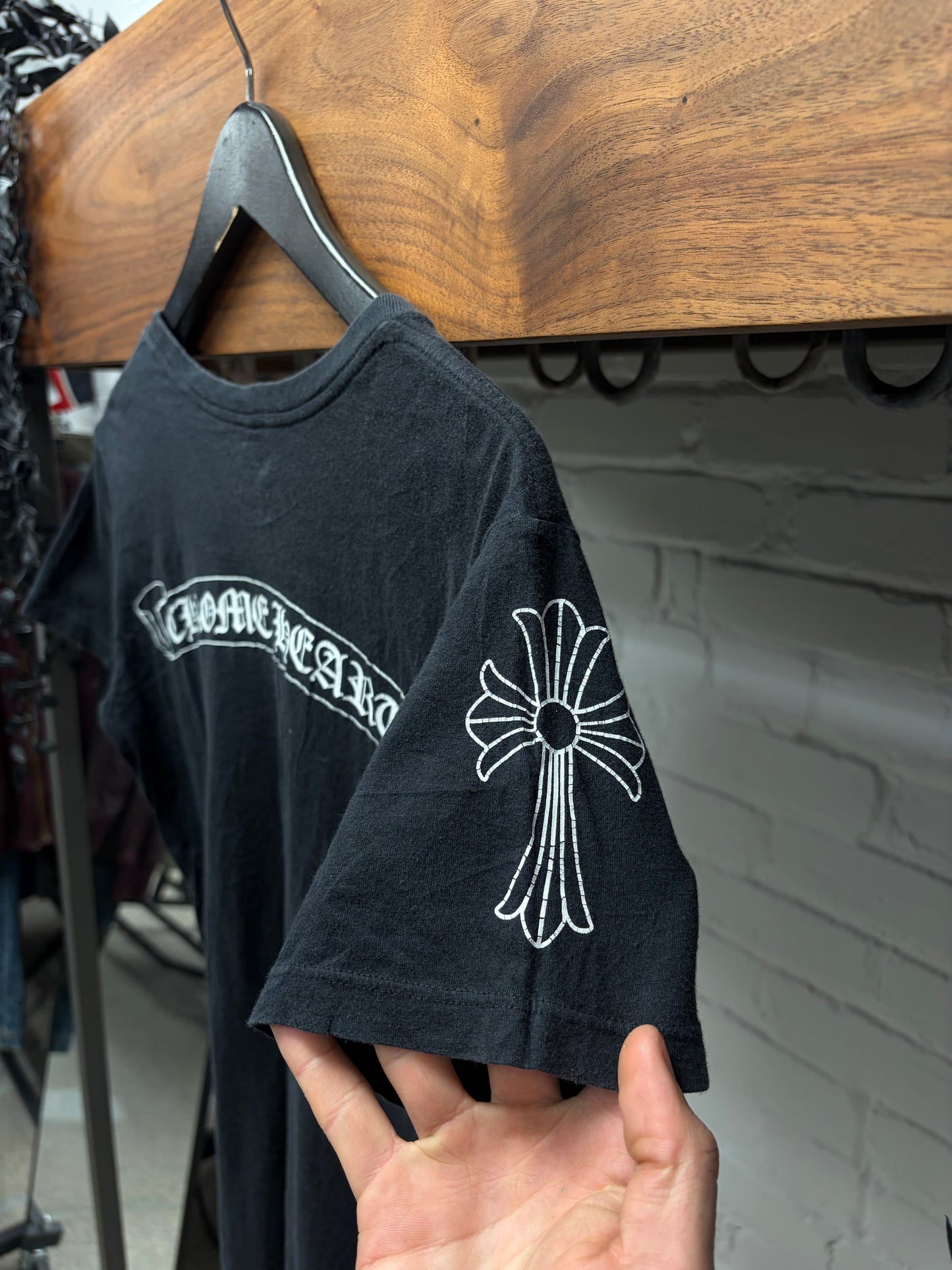 Chrome Hearts ‘Scroll Logo’ Black Short Sleeve T-Shirt