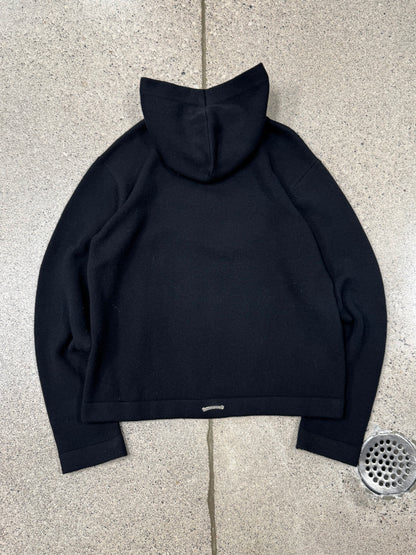 Chrome Hearts ‘King Taco’ Leather Cemetery Cross Patch Cashmere Hoodie