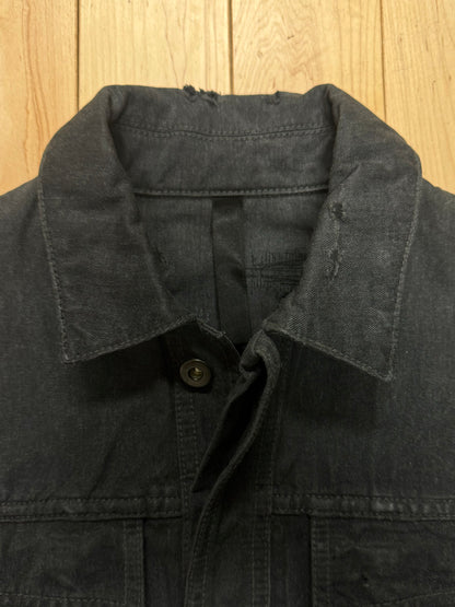 Balenciaga By Nicholas Ghesquiere Black Denim Trucker Jacket