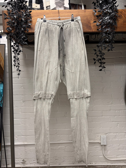 SS2014 Julius Layered Thermal Cotton/Corduroy Drawstring Jogger Pants