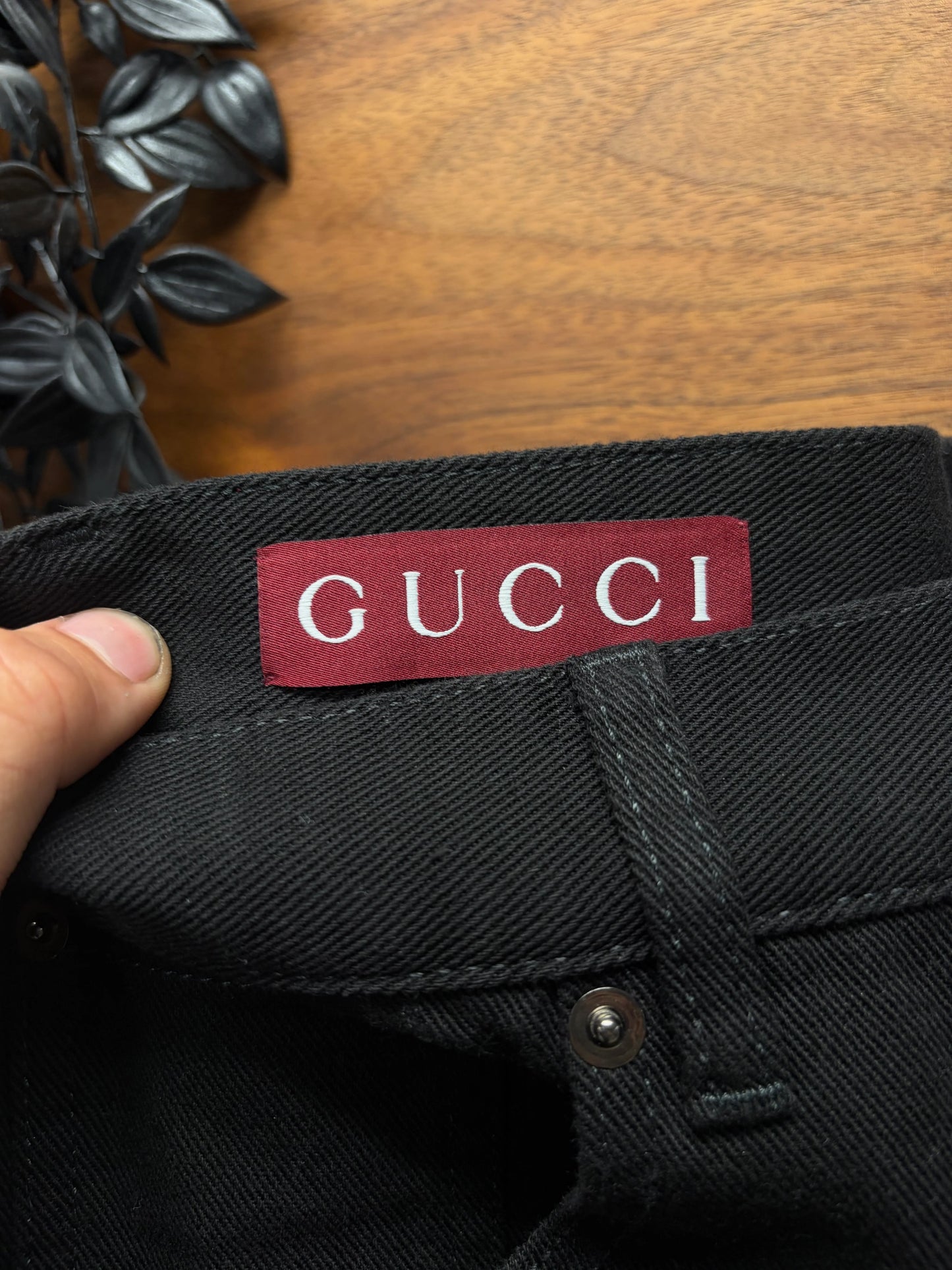 Gucci by Demna Gvasalia ‘Horsebit’ Back Pocket Black Bootcut Jeans