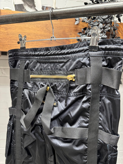 AW2003 Jean Paul Gaultier ‘Parachute’ Black Bondage Cargo Pants