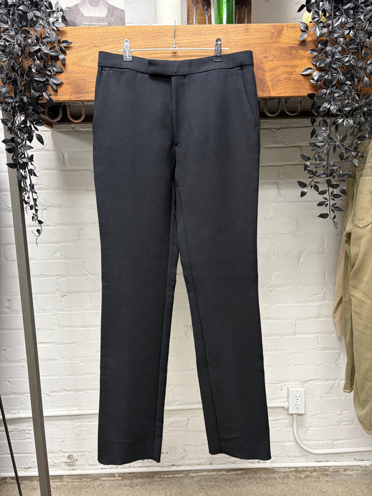 AW2020 Raf Simons Slim Cut Black Cotton Formal Trousers