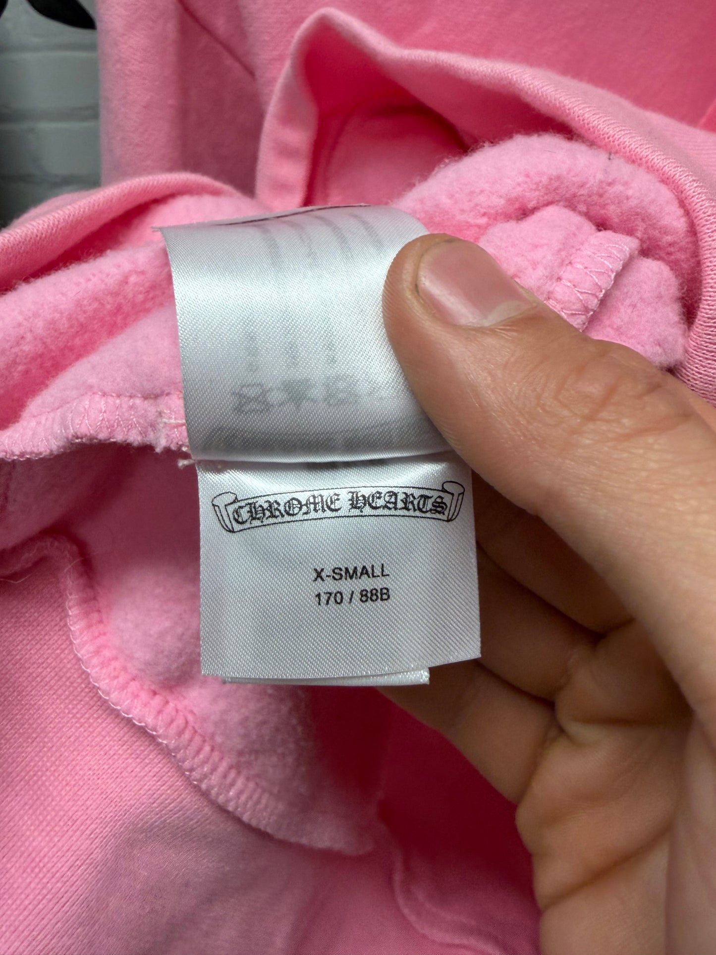 Chrome Hearts Pink ‘T-Bar Logo’ Pullover Hoodie