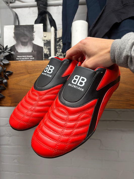Balenciaga ‘Zen’ Black/Red Leather Low Top Sneakers