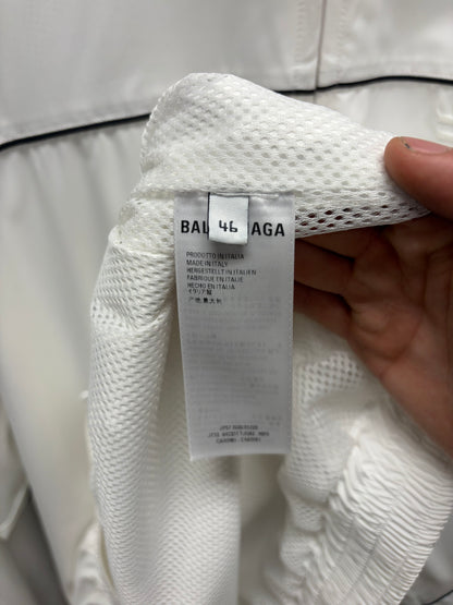 SS2021 Balenciaga ‘Sporty B’ Logo White Oversized Windbreaker