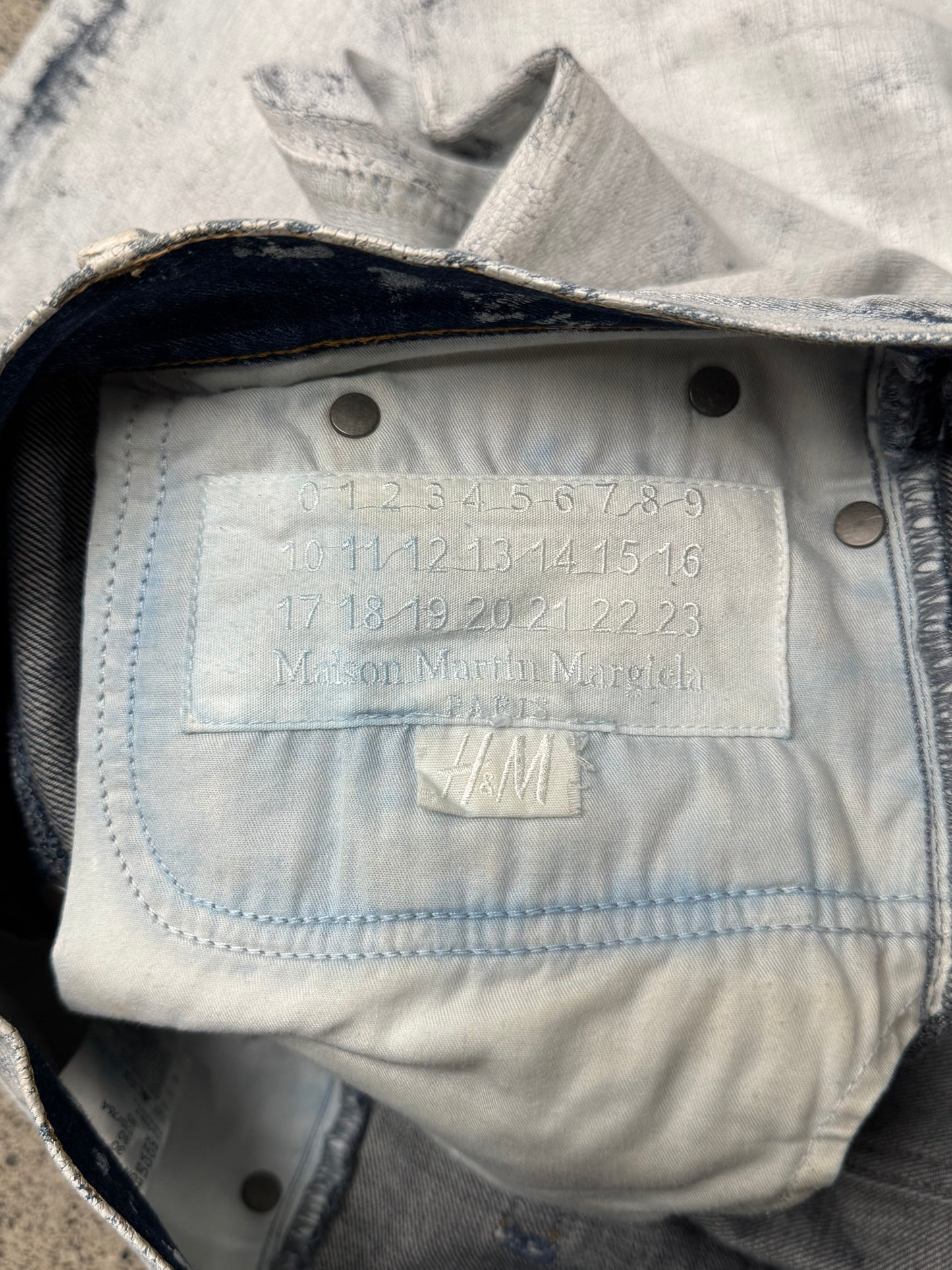 2012 Maison Margiela x H&M ‘Paint Coated’ White Denim
