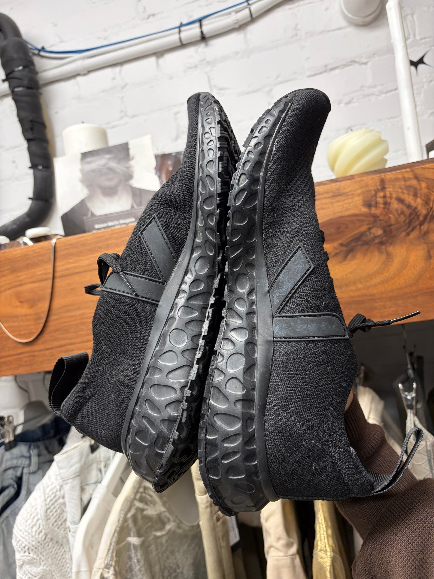 Rick Owens x Veja Low Top Black Athletic Sneakers