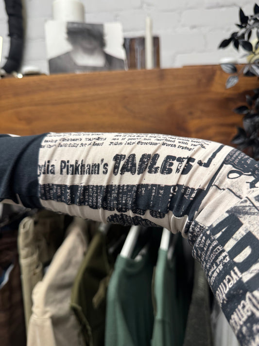 SS2022 Yohji Yamamoto ‘Newspaper Strip’ Arm Sleeves