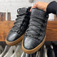 Balenciaga Arena Black Leather/Gum Sole High Top Sneakers