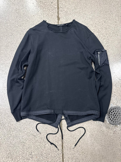 Helmut Lang Military Inspired ‘MA-1’ Pocket Black Sweatshirt