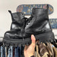 Balenciaga ‘Strike’ Black Leather Combat Boots