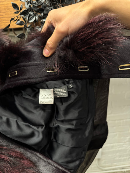 AW2003 Gucci by Tom Ford Fox Fur/Pony-Hair ‘Plum’ Purple Leather Jacket
