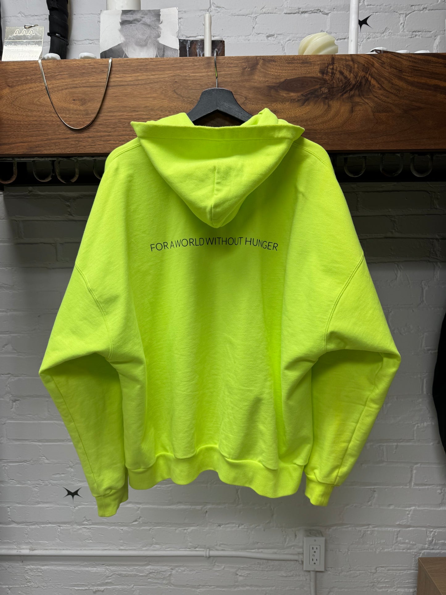 2022 Balenciaga ‘WFD’ World Food Programme Neon Zip Up Hoodie