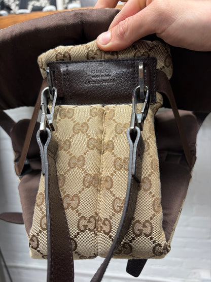AW2000 Gucci by Tom Ford ‘Guccisima Monogram’ Brown Canvas/Leather Baby Carrier