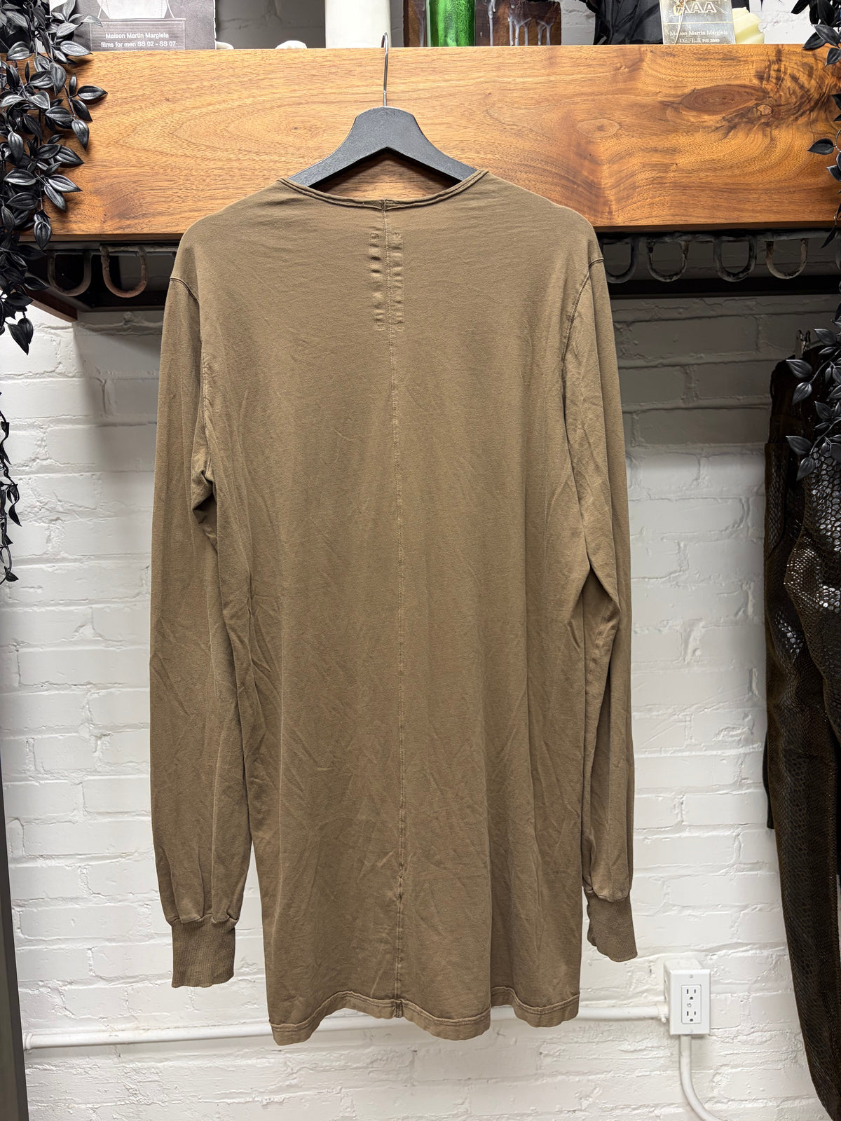 Rick Owens DRKSHDW Caramel Cotton Long Sleeve Shirt
