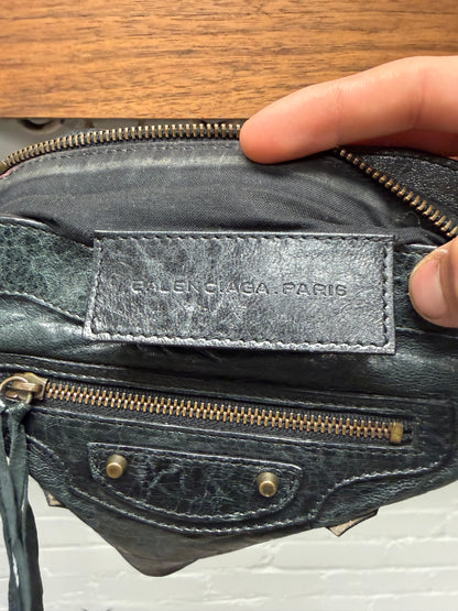 Balenciaga ‘Le City’ Mini Hip Clutch Leather Bag