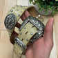 Tornado Mart Studded Leather Western Belt