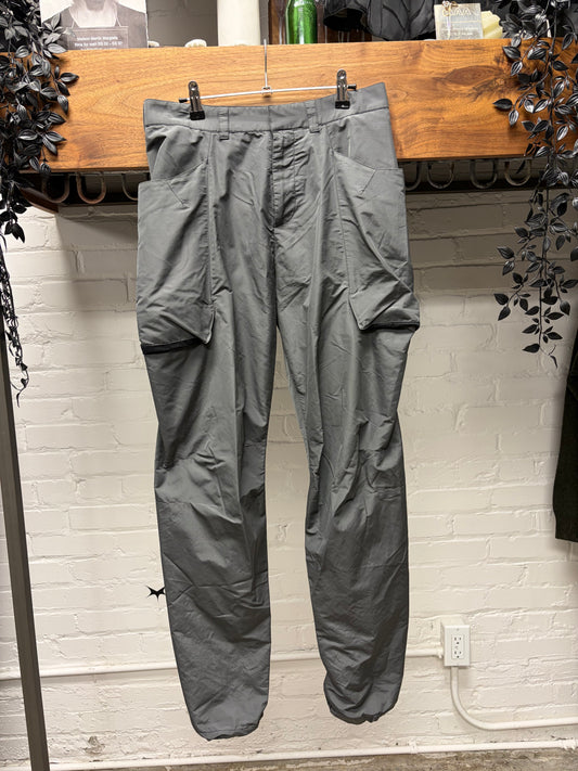 Dior Grey Nylon Slim Cut Cargo Pants