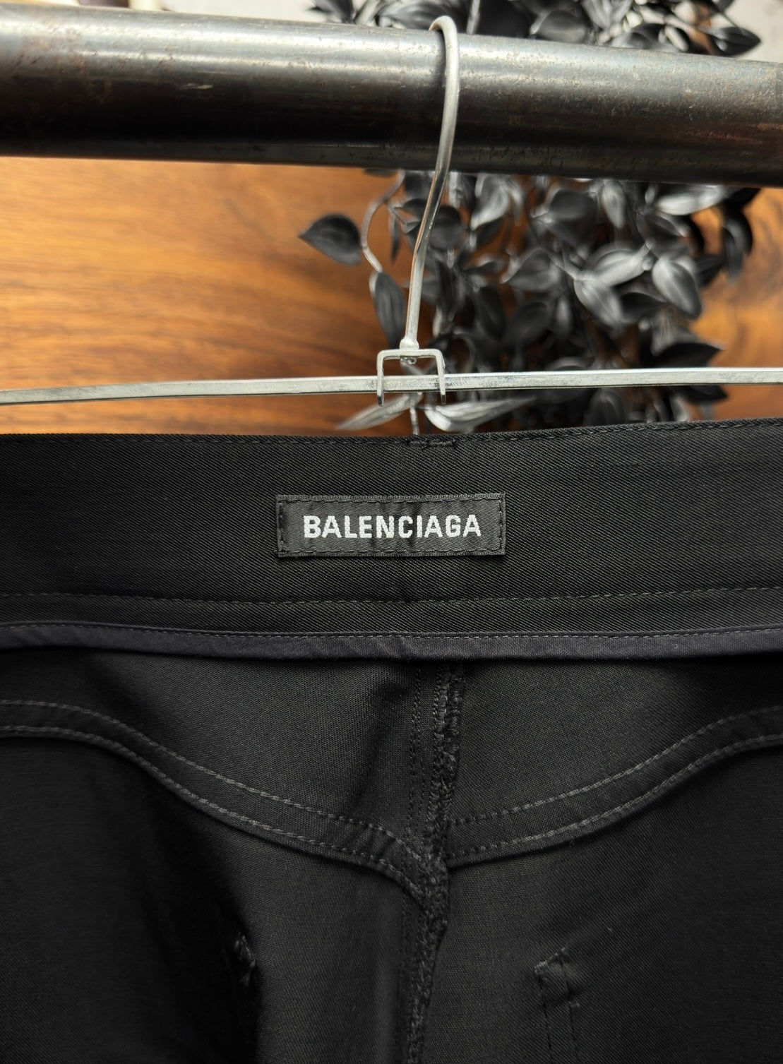 2021 Balenciaga Straight Cut Black Trousers