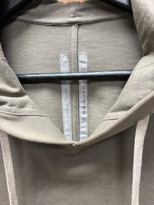 SS2020 Rick Owens ‘Tecuatl’ Dust Brown Cotton Hoodie