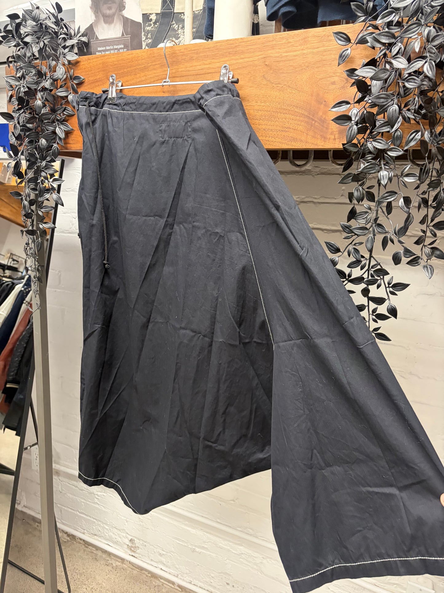 Yohji Yamamoto ‘Y’s’ Contrast Stitch Black Sarousel Shorts