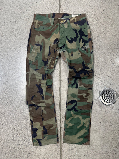 20472011 Reconstructed ‘Paper Doll’ Camo Cargo Pants