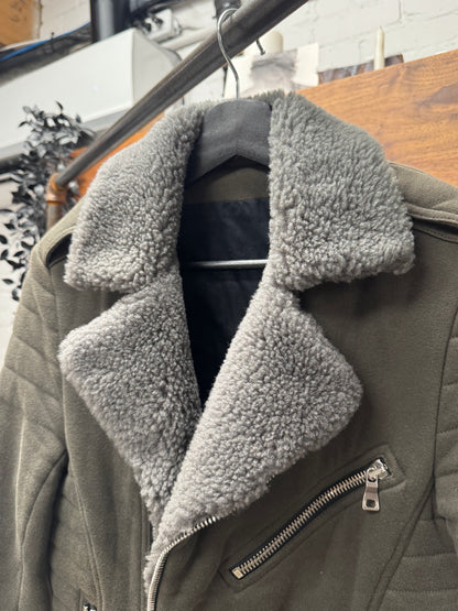 AW2014 Balmain by Olivier Rousteing Cotton Biker Jacket