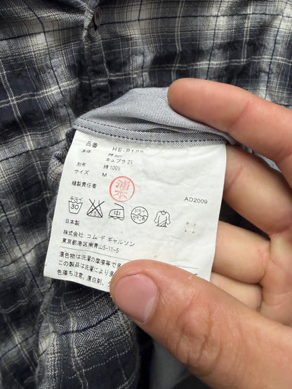 2009 Comme Des Garçons Homme Shadow Plaid Hybrid Reconstructed Flannel