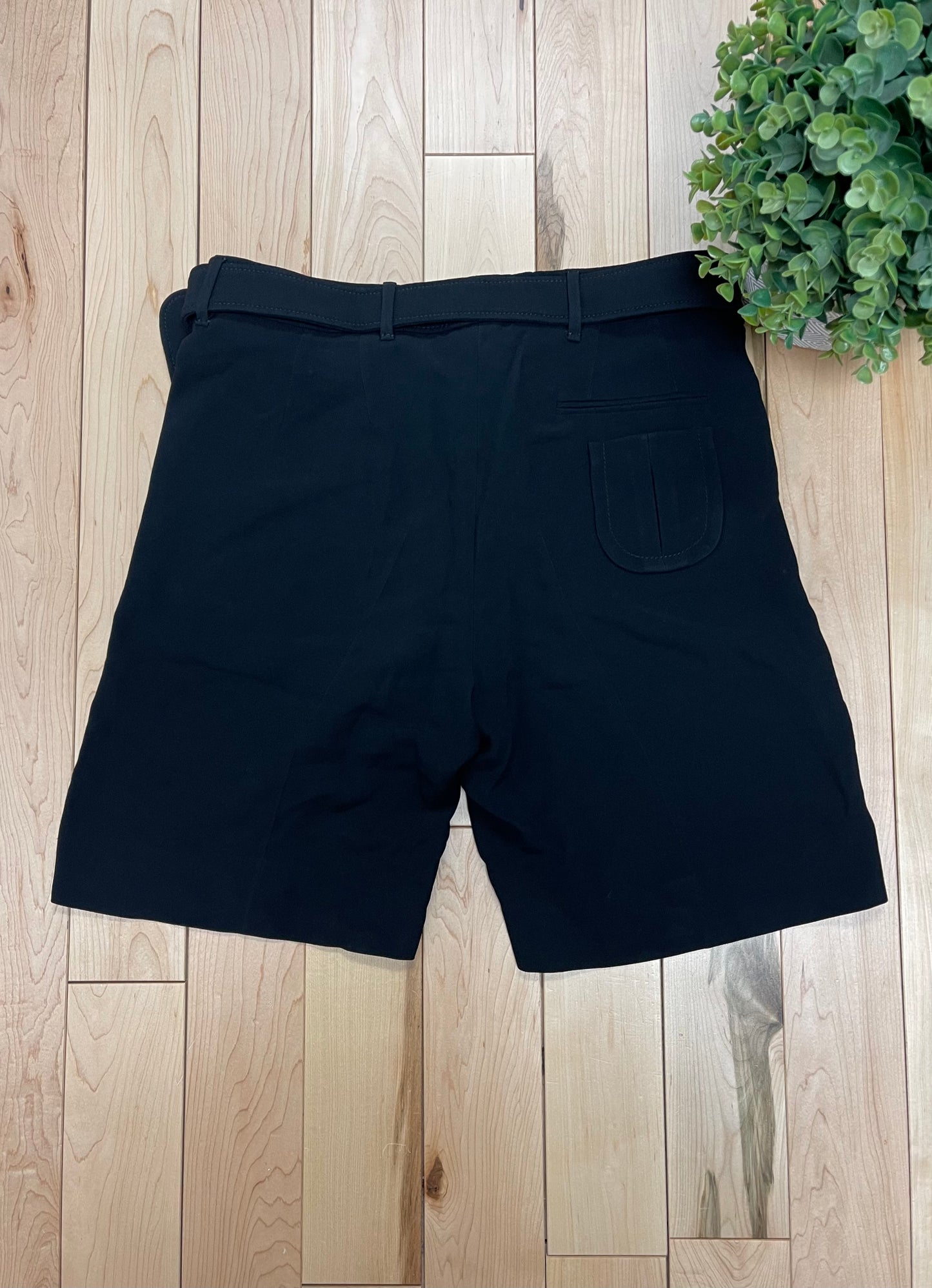 Miu Miu ‘Wrap Belt’ Black Pleated Shorts