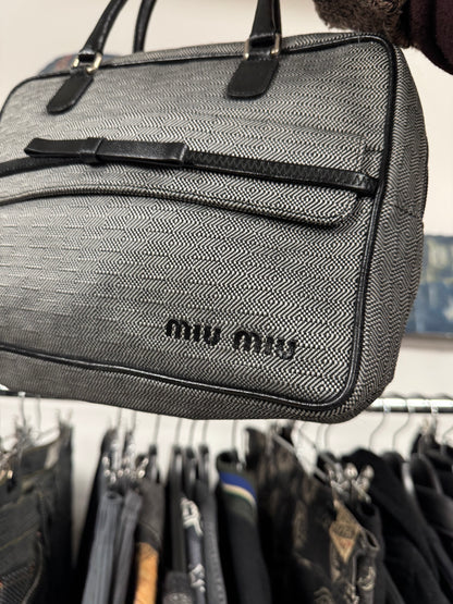 Vintage Miu Miu Leather ‘Bow’ Shoulder Bag