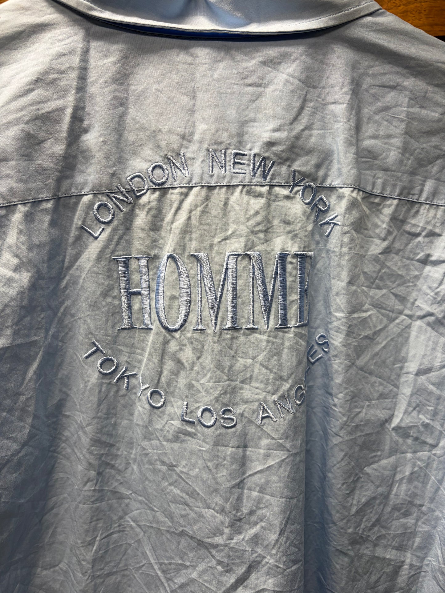 2017 Balenciaga ‘Homme’ Embroidered Back Button Down Shirt