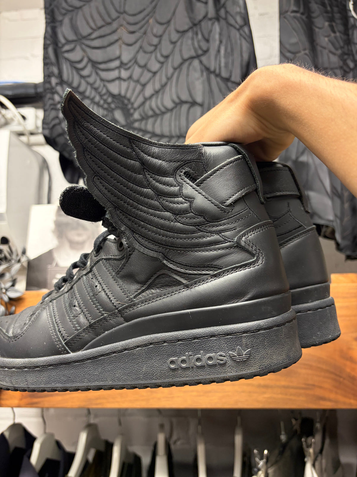 Jeremy Scott x Adidas ‘Wings 4.0’ Triple Black High Top Sneakers
