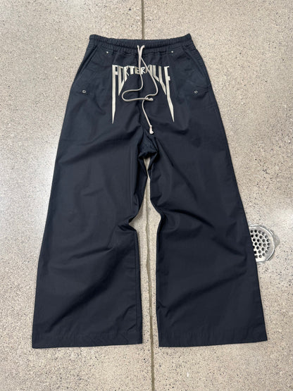 AW2024 Rick Owens ‘Porterville’ Embroidered Logo ‘Bela’ Track Pants