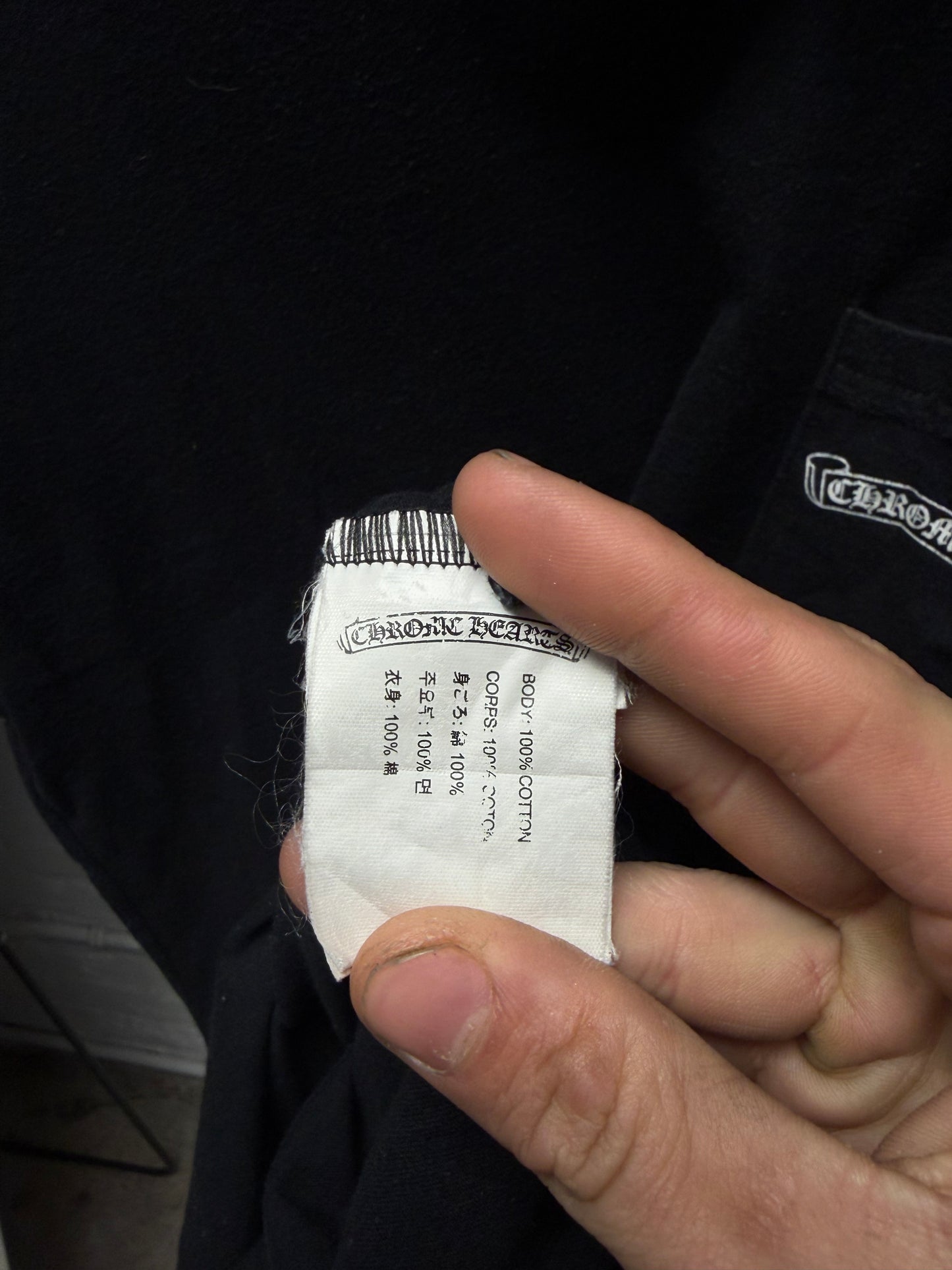 Chrome Hearts ‘Script Logo’ Faded Black T-Shirt